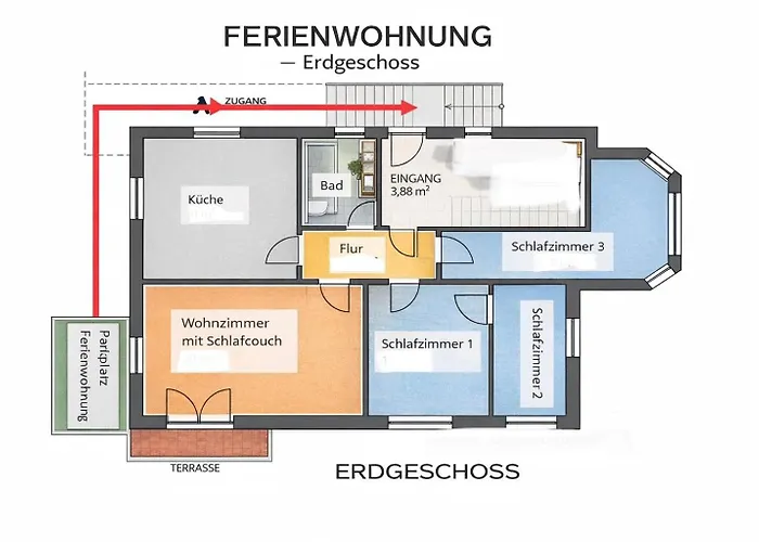 Charmantes Mit 3 Schlafzimmer Lejlighed